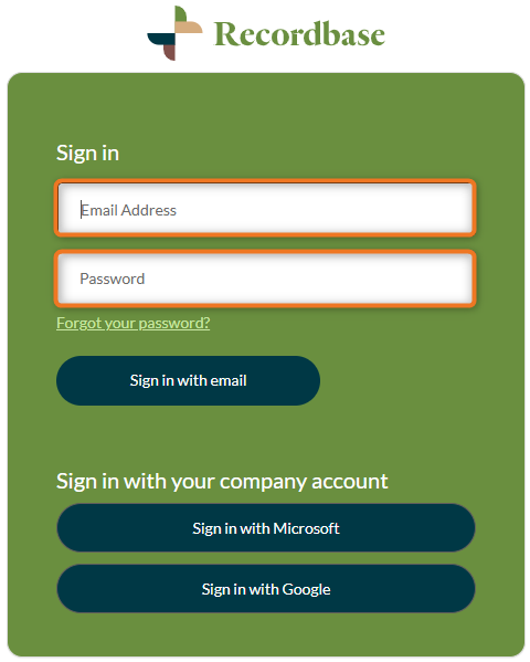 Signing in to Recordbase with Multi‑Factor Authentication (MFA)