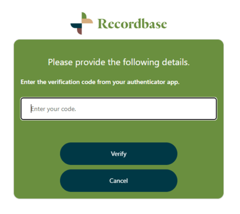 Recordbase Multi Factor Authentication (MFA) Guide
